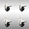 Service Caster 3 Inch 316SS Soft Rubber Swivel 10mm Threaded Stem Caster Set Lock Brake SCC SCC-SS316TSTTL20S314-SRS-M1015-4 - alternate 1